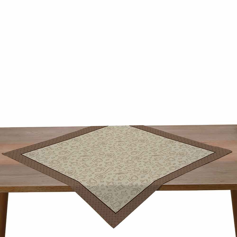 Toalha Centro De Mesa 78X78 Cm Clean Döhler - Desenho Café