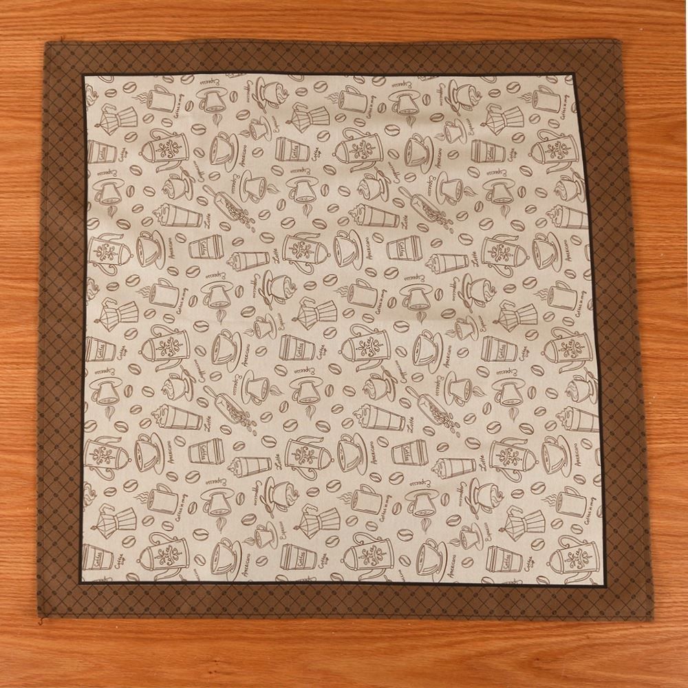 Toalha Centro de Mesa 78X78 cm Clean Döhler - Desenho Café