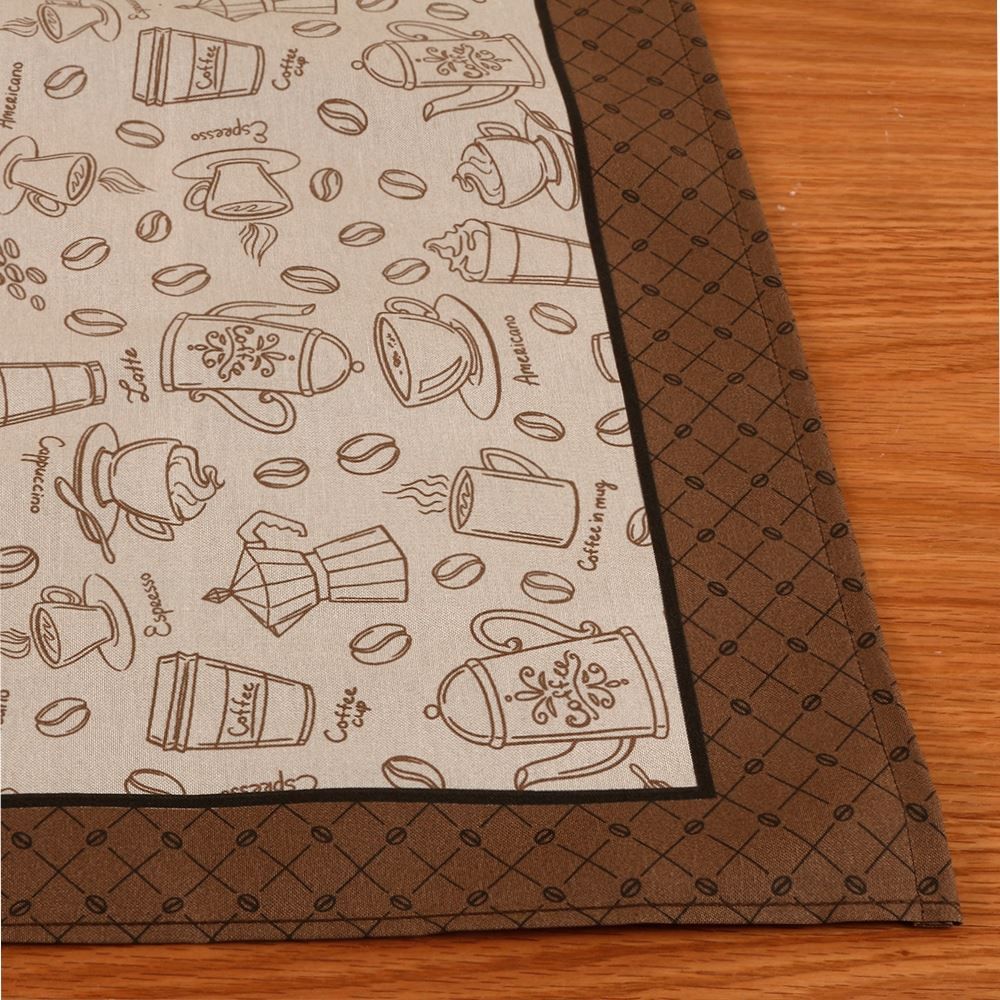 Toalha Centro de Mesa 78X78 cm Clean Döhler - Desenho Café