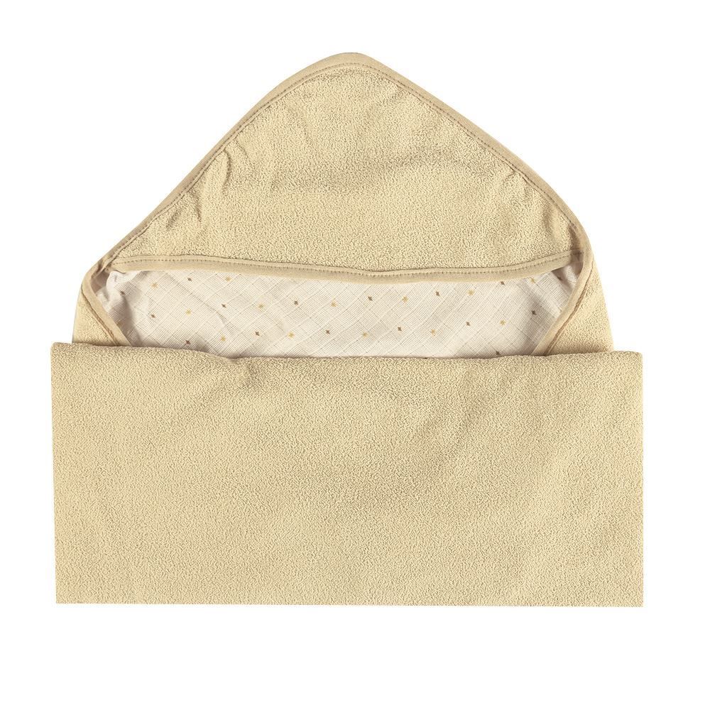 Toalha Com Capuz De Canto Plush Havan Baby - Bege