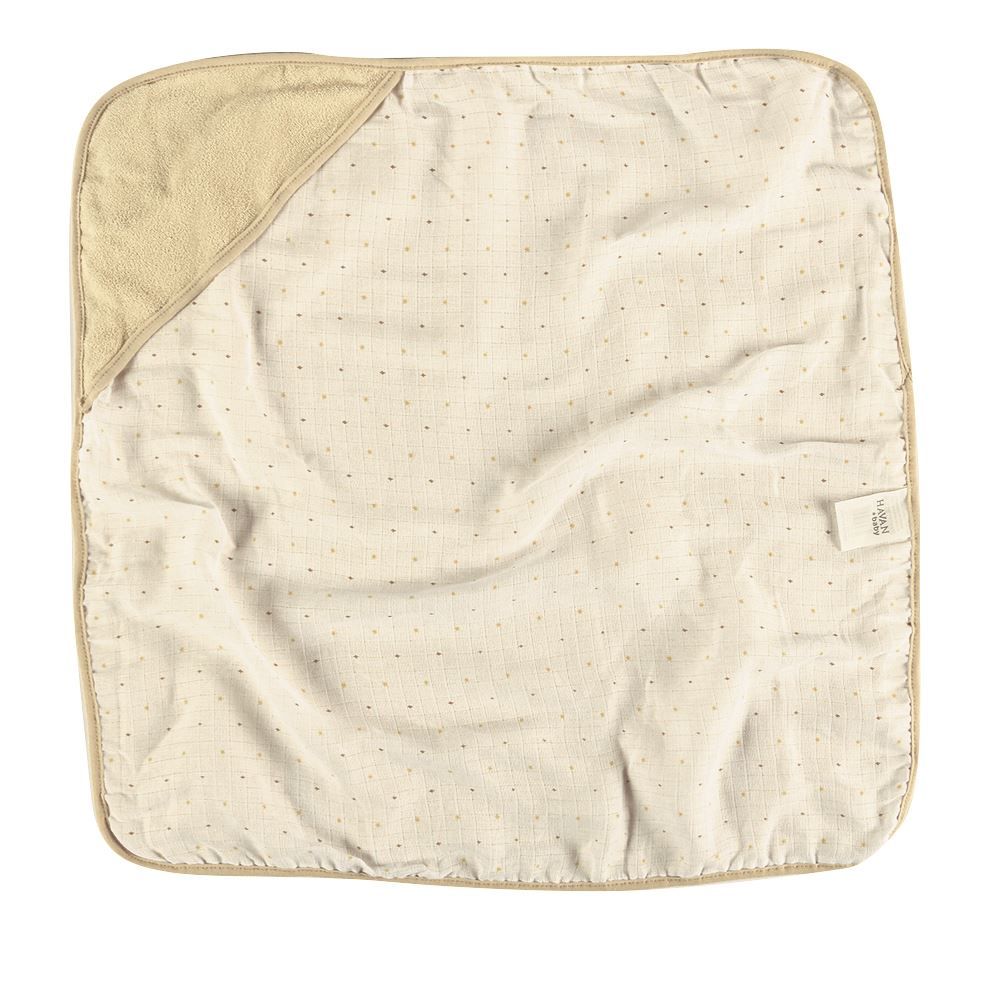 Toalha Com Capuz De Canto Plush Havan Baby - Bege