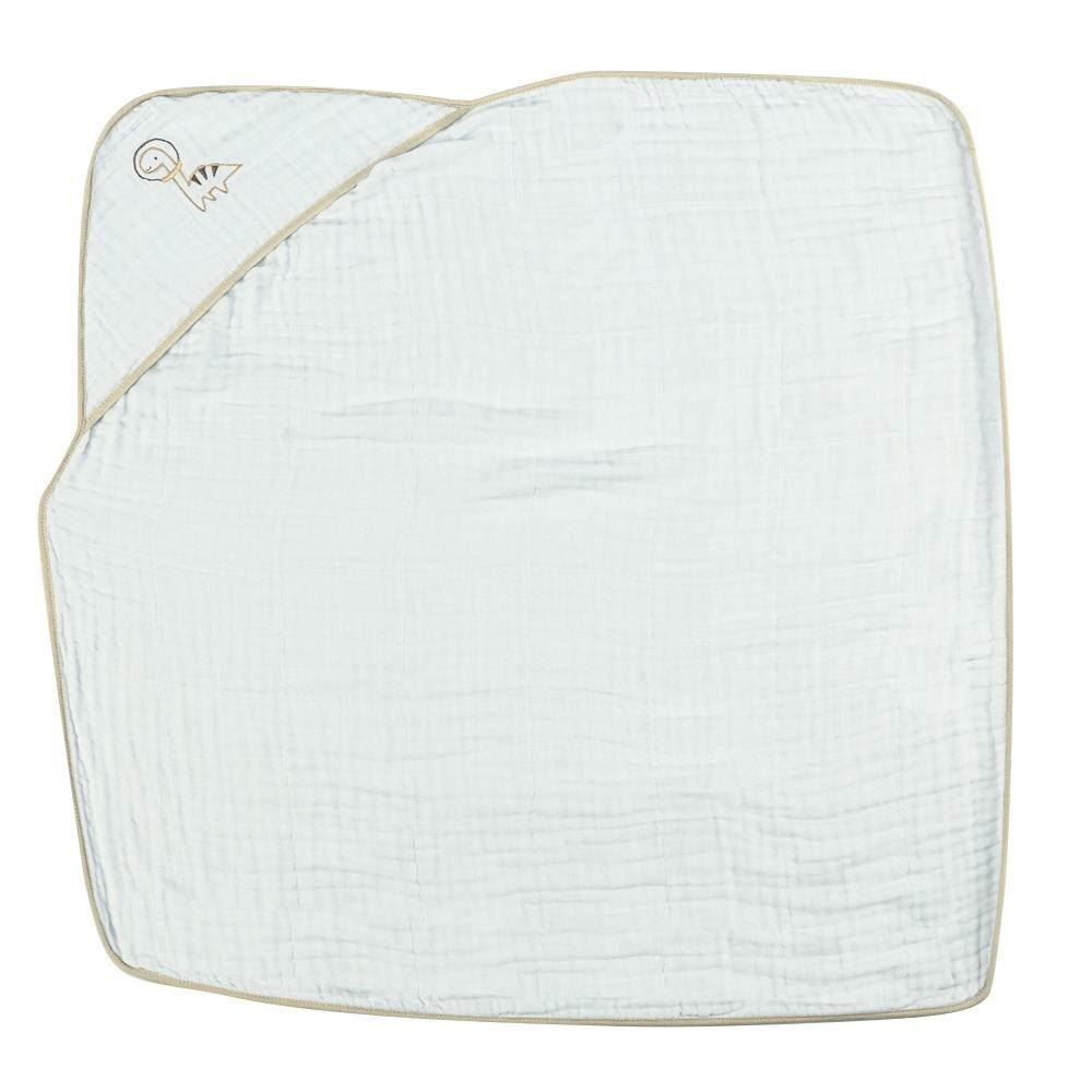 Toalha Com Capuz De Canto Soft 80X80cm Havan Baby - Dino Bege