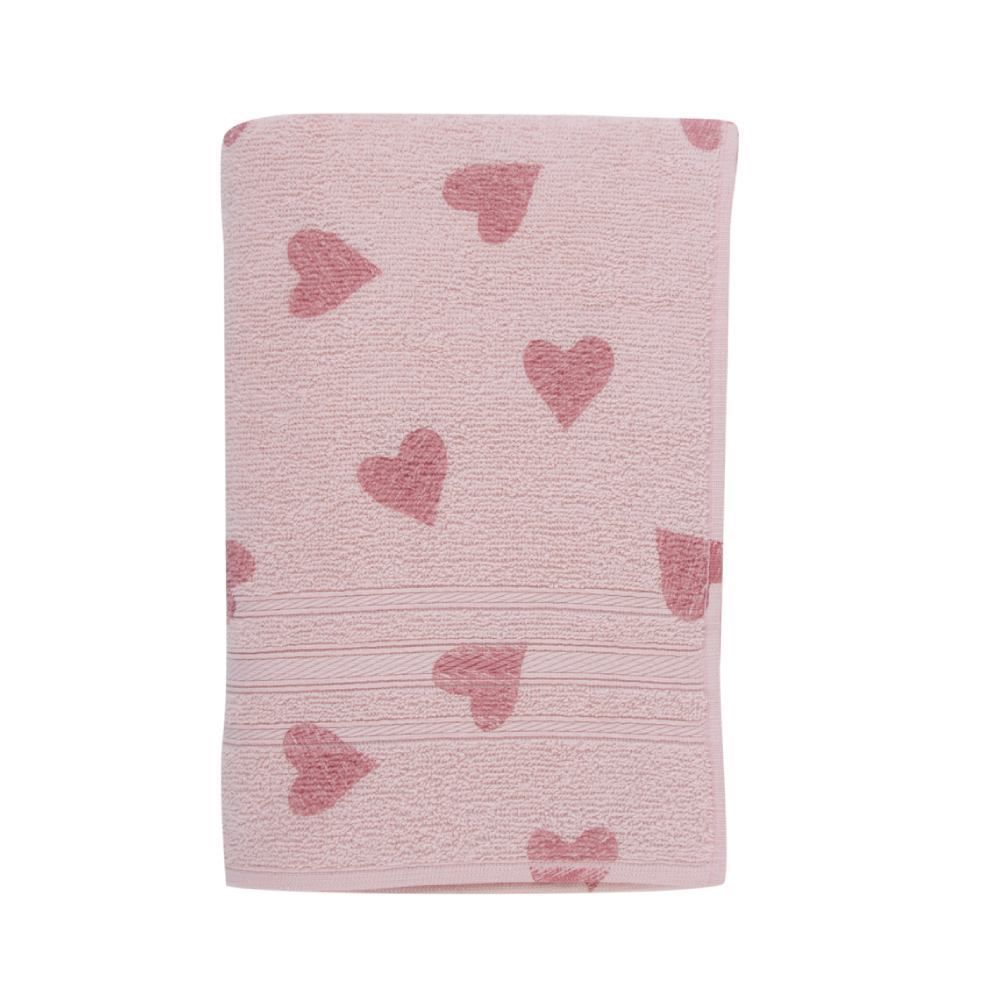 Toalha De Banho 100% Algodão Vienna Havan Casa - rosa Coração