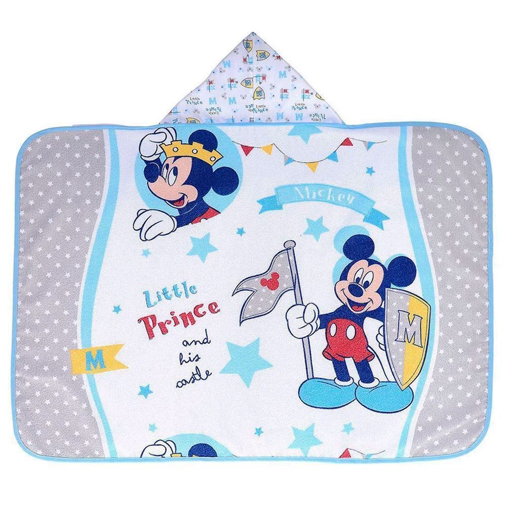 Toalha De Banho Bebê 70X90cm Com Forro Em Fralda Disney - Mickey
