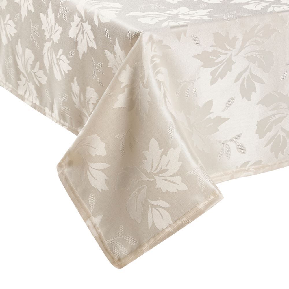Toalha De Mesa 1,35X2,10M Elegance Havan Casa - Folhas Bege