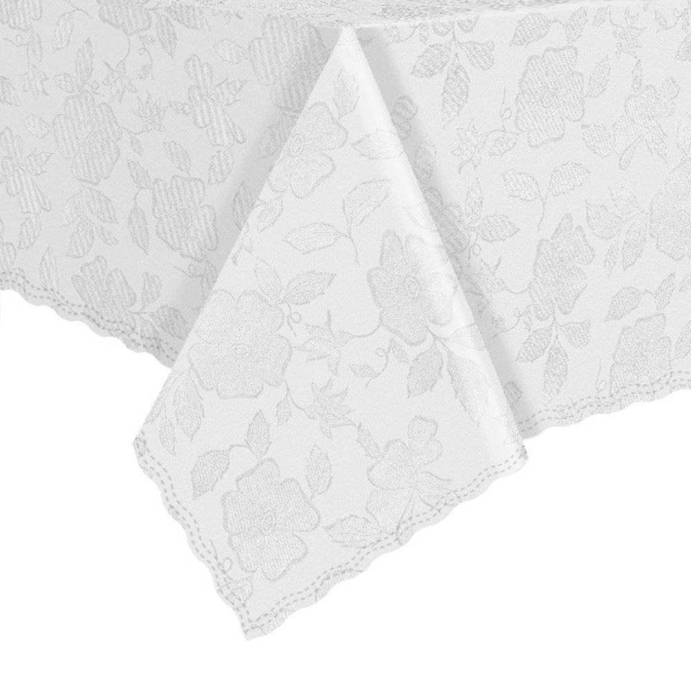 Toalha De Mesa 1,38X3,00 M Térmica Até 80° Salehtex - Branco Jacquard