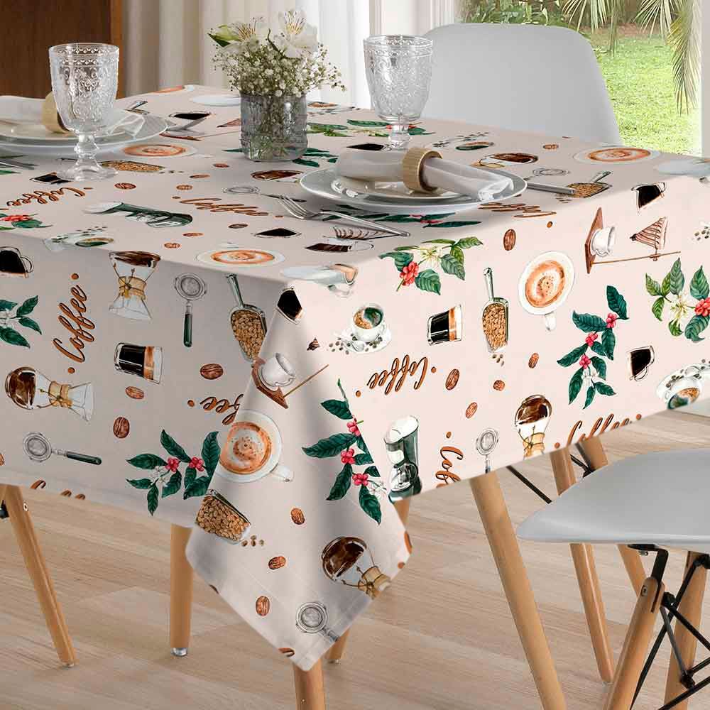 Toalha De Mesa 1,40 X 1,40M Clean Renova Döhler - Café Brasil