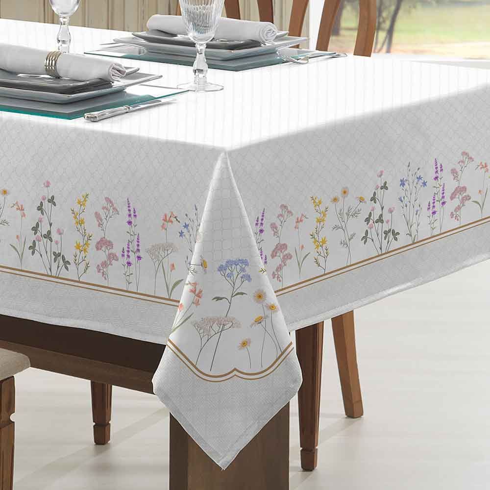 Toalha De Mesa 1,40 X 1,40M Clean Renova Döhler - Floral Boho