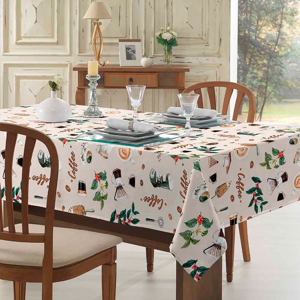 Toalha De Mesa 1,40X2,10M Clean Renova Döhler - Café Brasil 