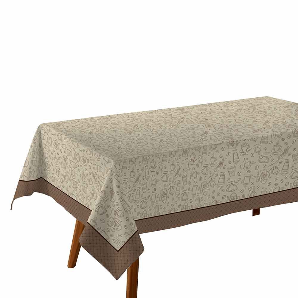 Toalha De Mesa 1,40 X 2,10M Clean Döhler - Desenho Café