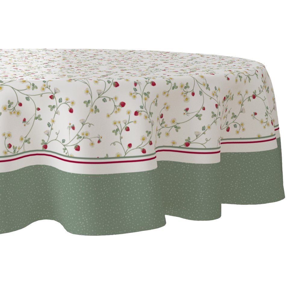 Toalha De Mesa 1,50M Redonda Estampada Havan Casa - Morangos