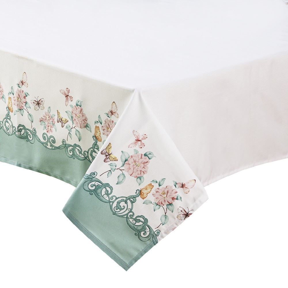 Toalha De Mesa 1,40 X 1,40 M Clean Döhler - Borboletas