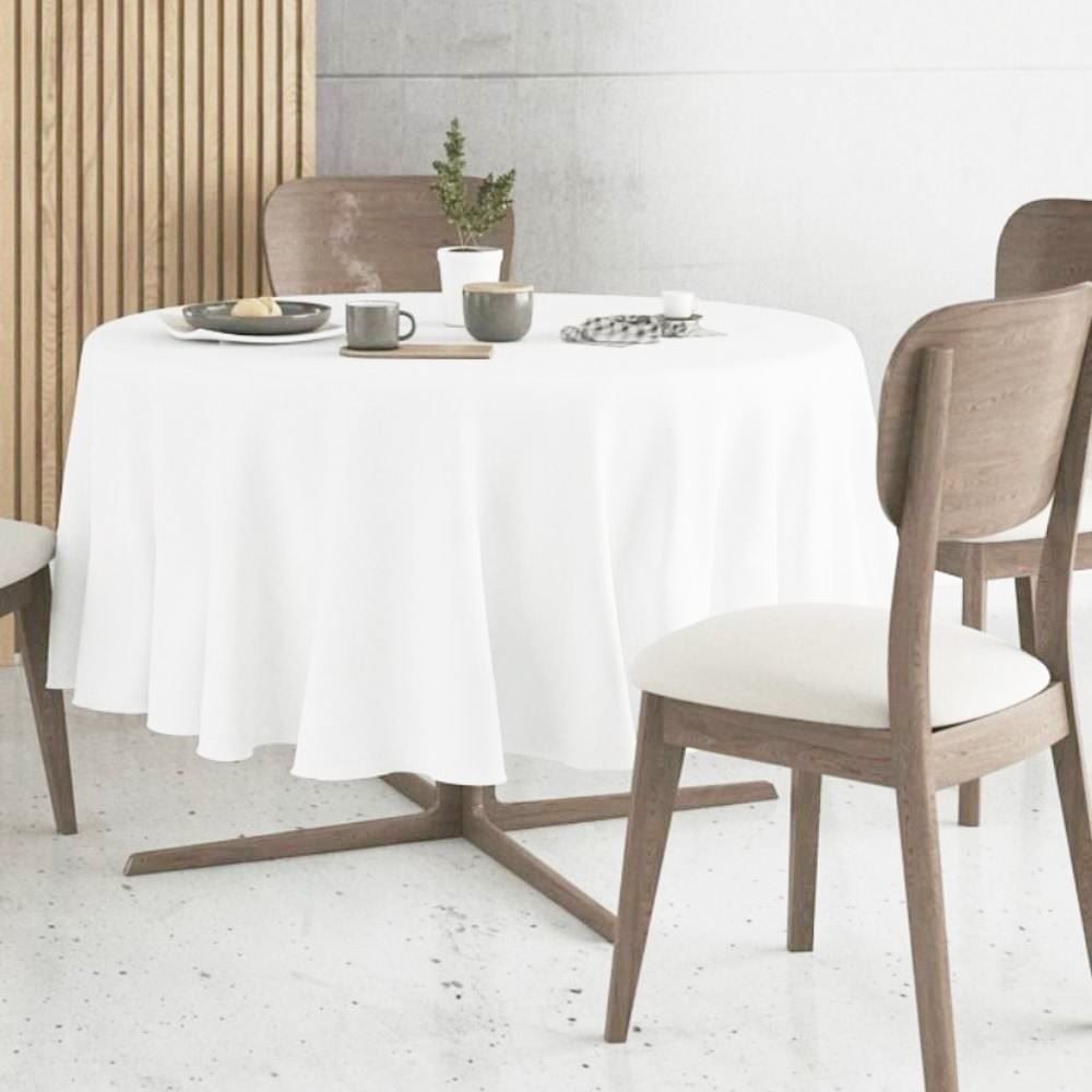Toalha De Mesa Redonda 1,80 M Gourmet Salehtex - Branco