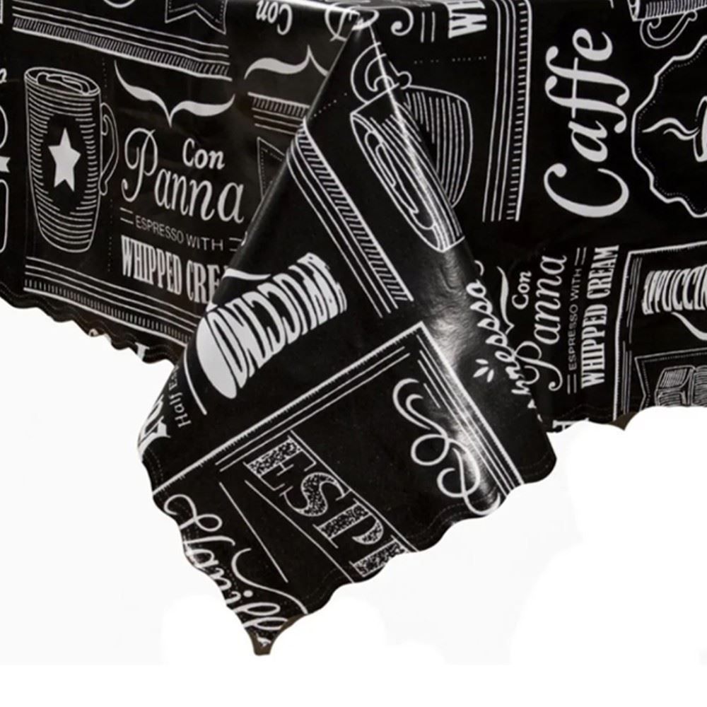 Toalha De Mesa Térmica 1,38X1,38 M Salehtex - Café Expresso Preto