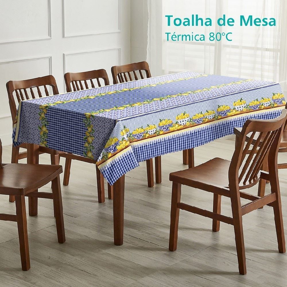 Toalha De Mesa Térmica 1,38X2,10 M Salehtex - Capri Limões