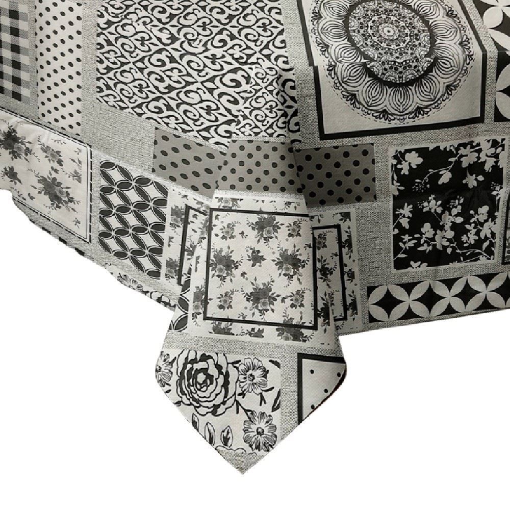 Toalha De Mesa Térmica 1,40X3,00 M Havan Casa  - Patchwork Cinza