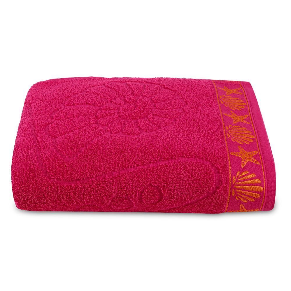 Toalha De Praia 100% Algodão Havan Casa - Rosa Pink