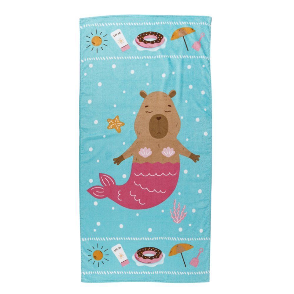 Toalha de Praia Aveludada 100% Algodão Döhler - Capivara