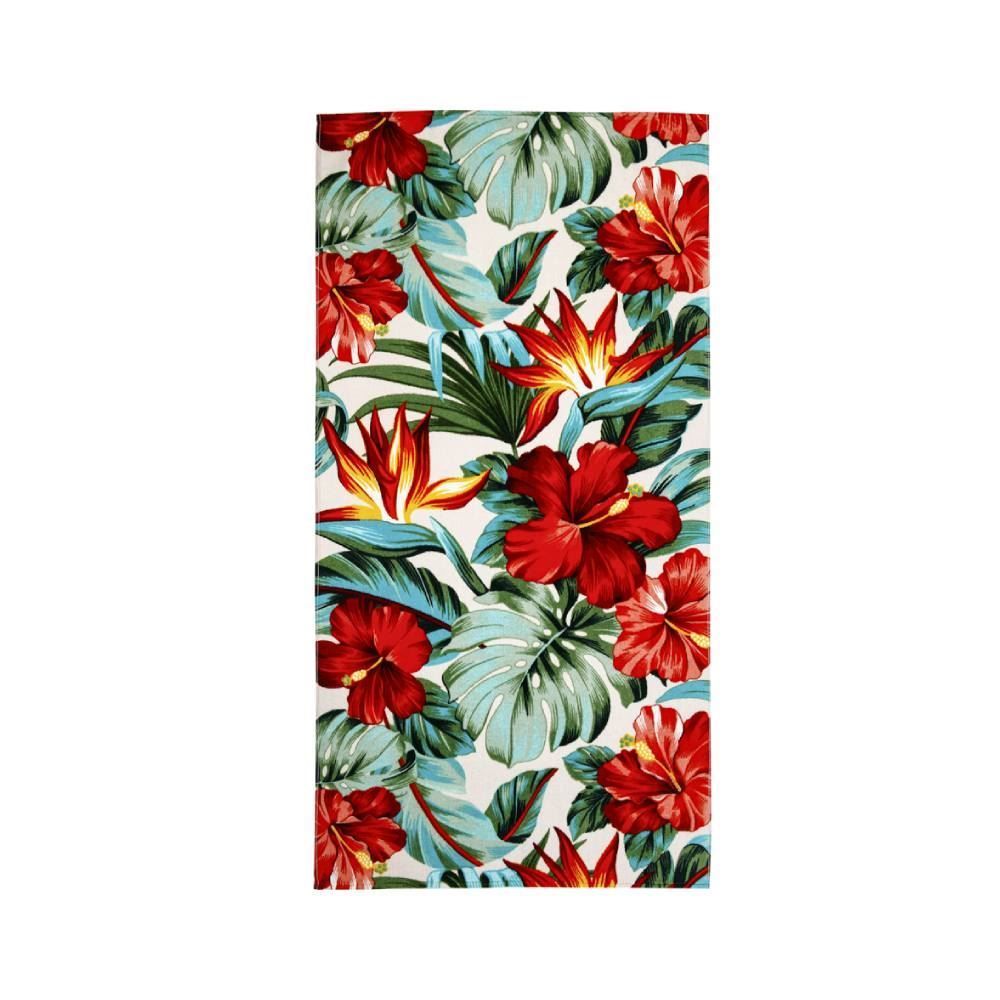 Toalha De Praia Aveludada 100% Algodão Döhler - Hibisco 29