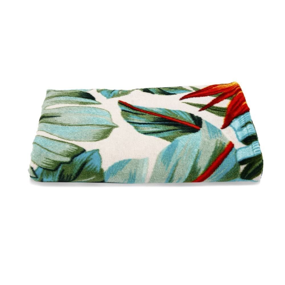 Toalha De Praia Aveludada 100% Algodão Döhler - Hibisco 29