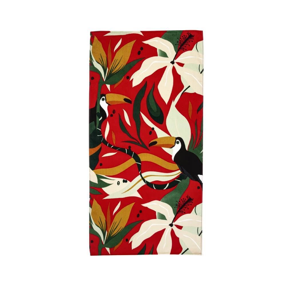 Toalha De Praia Aveludada 100% Algodão Döhler - Tucano novo