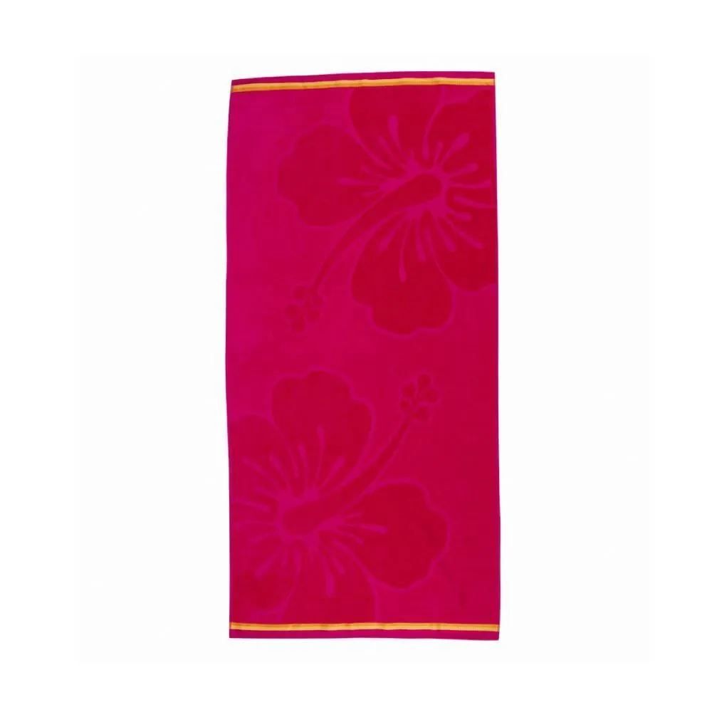 Toalha De Praia Aveludada Havan Casa - Hibisco Pink