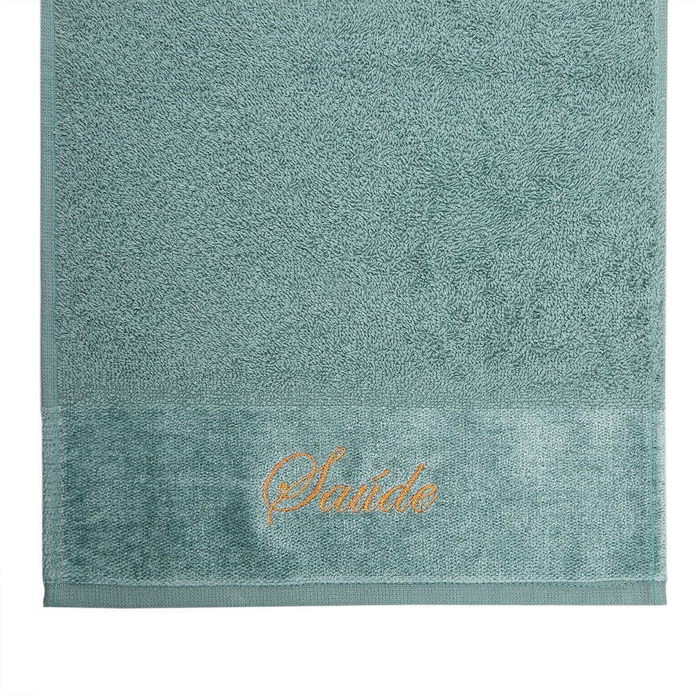 Toalha De Rosto Bordada Desejos - Mar Mediterrâneo Saúde