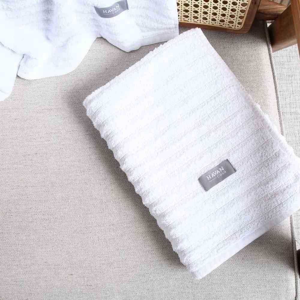 Toalha De Rosto 100% Algodão Wave Havan Casa 1 Pç - Off White