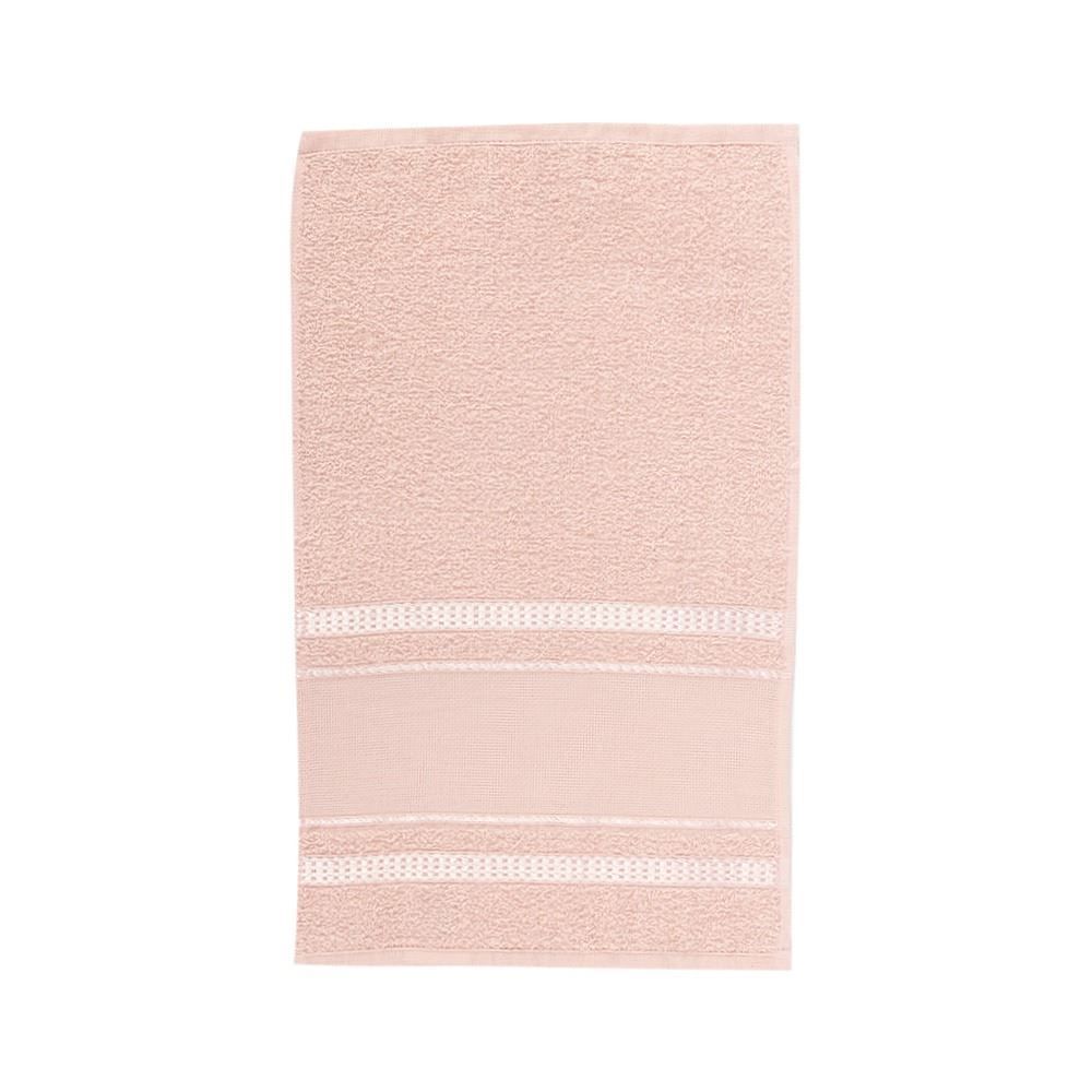Toalha Lavabo Para Bordar Capricho - Rosa Chá