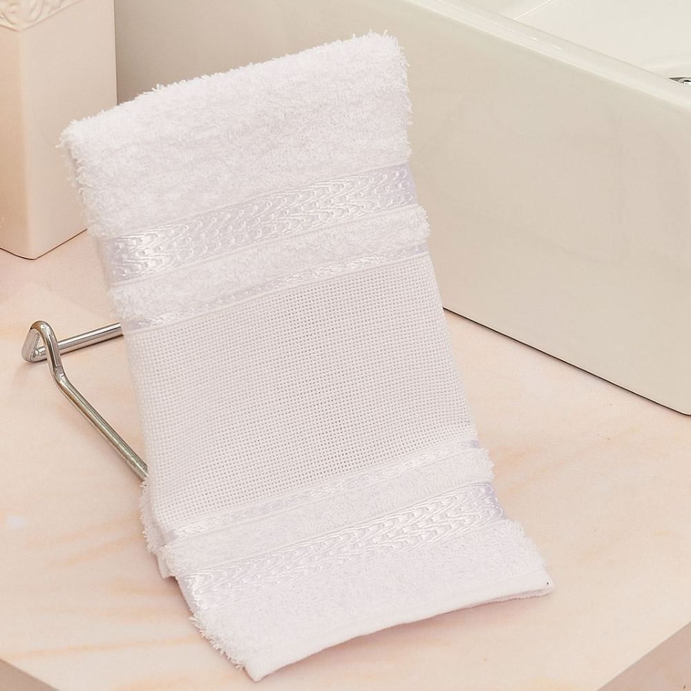 Toalha Lavabo Para Bordar Capricho - Branco