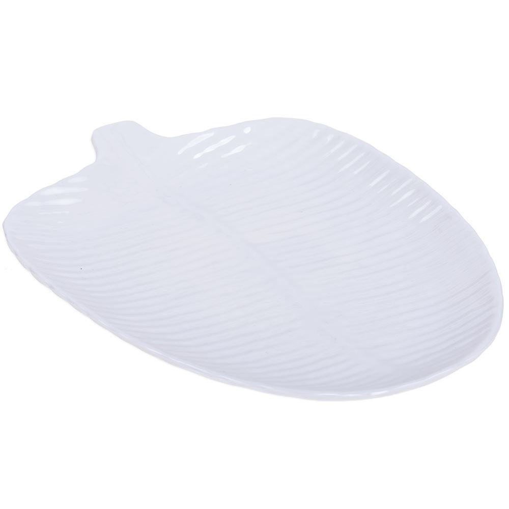 Travessa De Folha 29Cm Solecasa - Branco