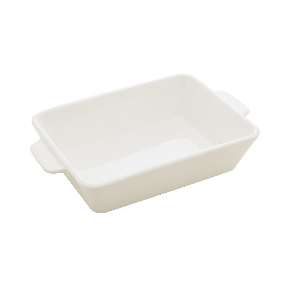 Travessa De Porcelana Com Alça Basic 1,2L - BASIC BRANCO