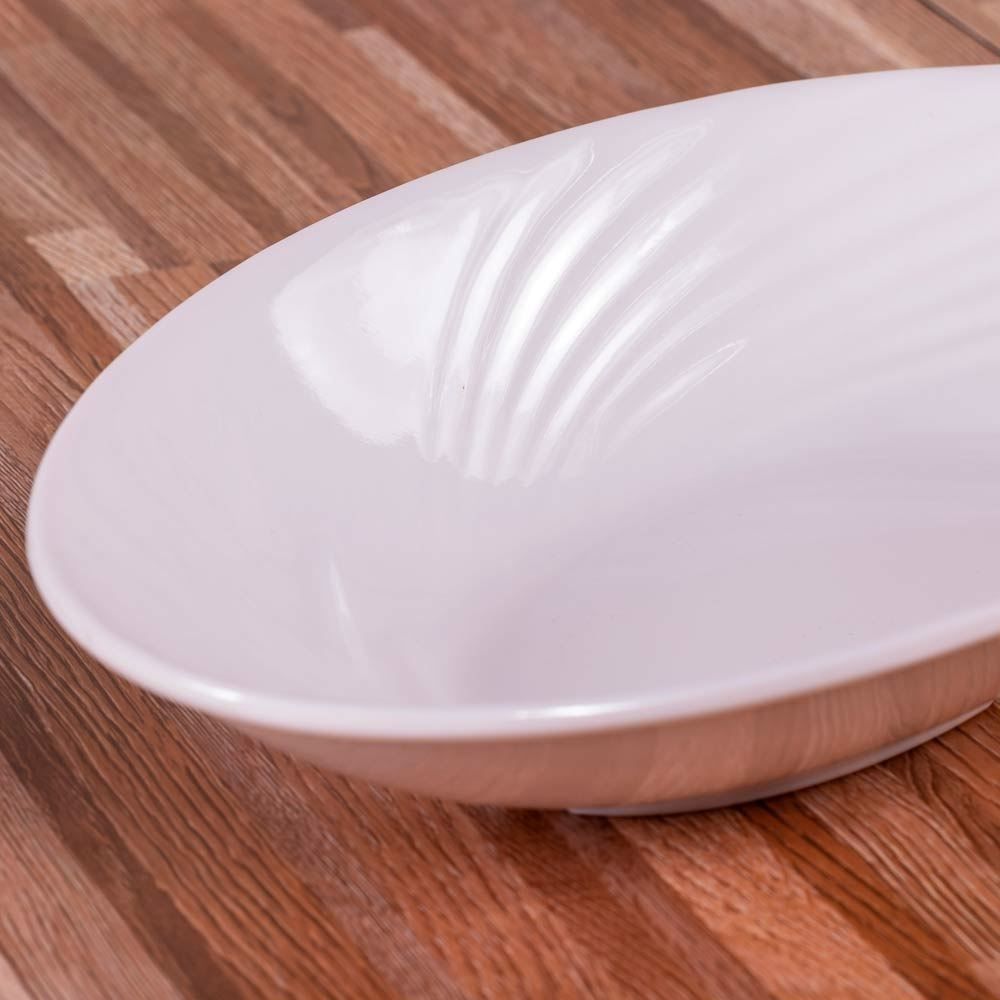 Travessa Oval Napoli Melamina Havan Casa 700Ml - Branco