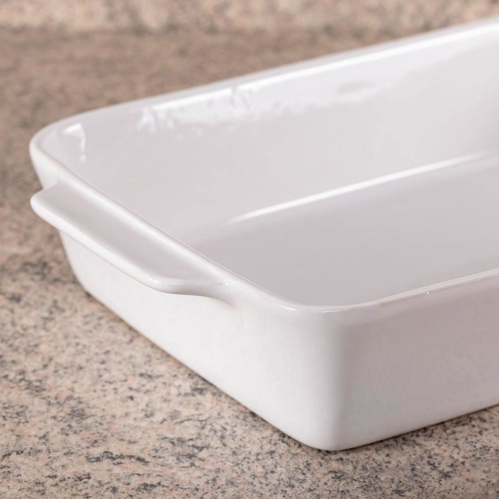 Travessa Retangular Cerâmica Portuguesa Havan Casa 2,5 Litros - Branco