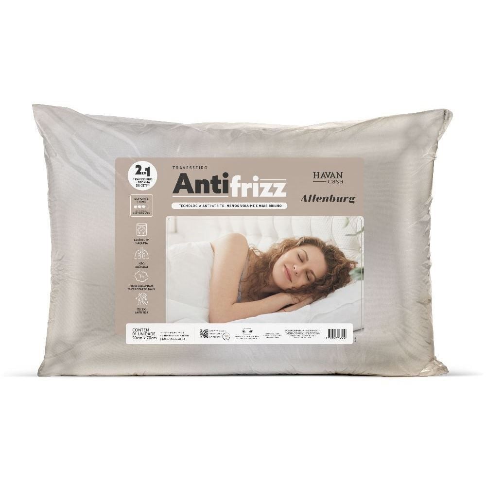 Travesseiro Antifrizz 50Cm X 70Cm Altenburg - Bege