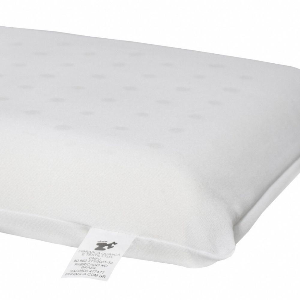 Travesseiro Infantil  Algodão Percal Nasa Baby Fibrasca - Branco