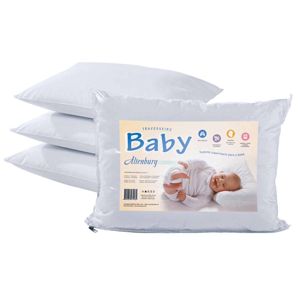 Travesseiro Para Bebê 30Cm X 40Cm Baby Soft Altenburg - DIVERSOS
