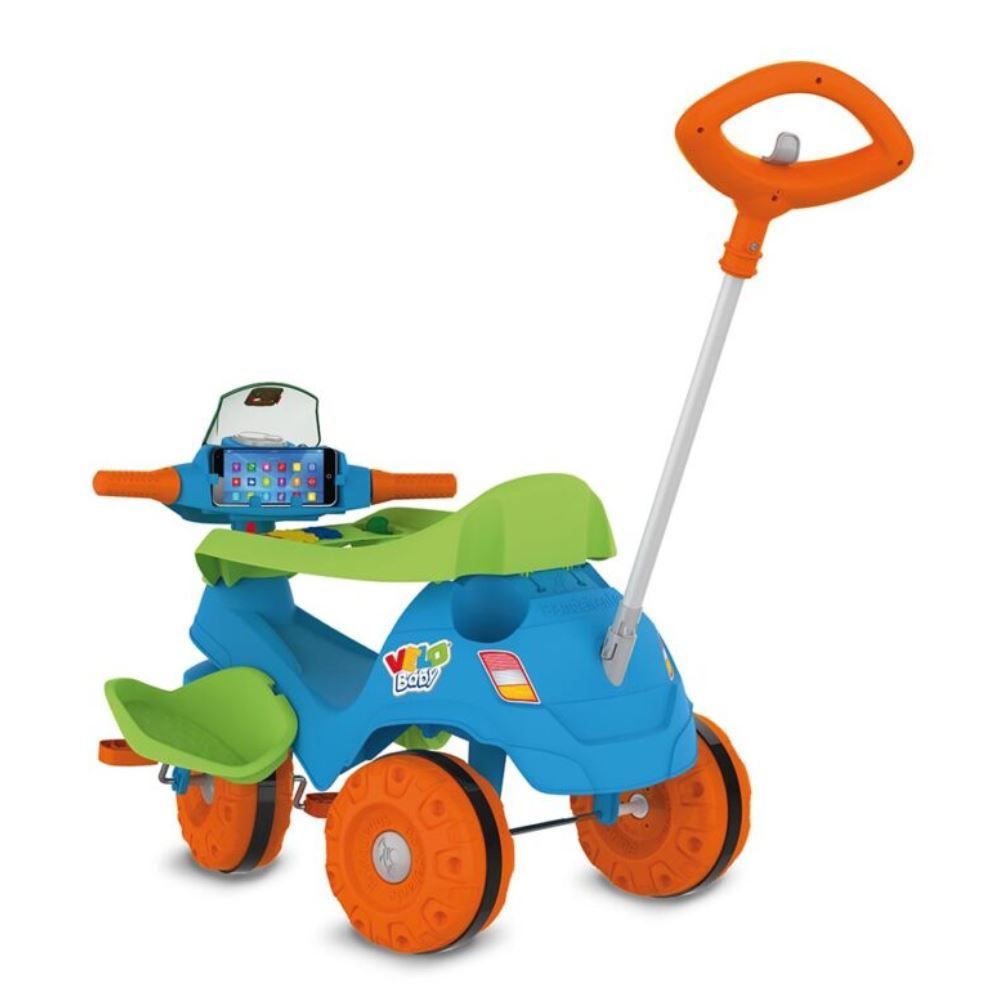 Triciclo Velobaby Passeio/Pedal Azul Bandeirante - 356