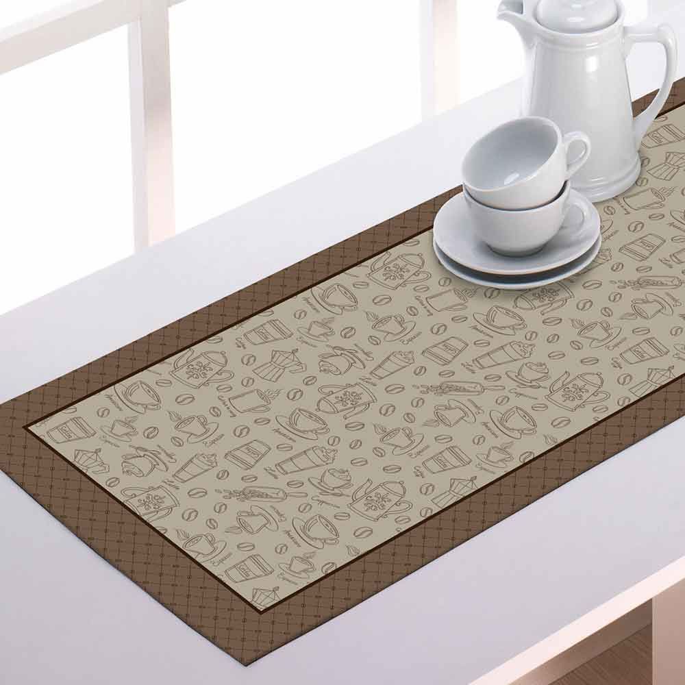 Trilho De Mesa  Athenas 45Cm X 1,20M Döhler - Desenho Café