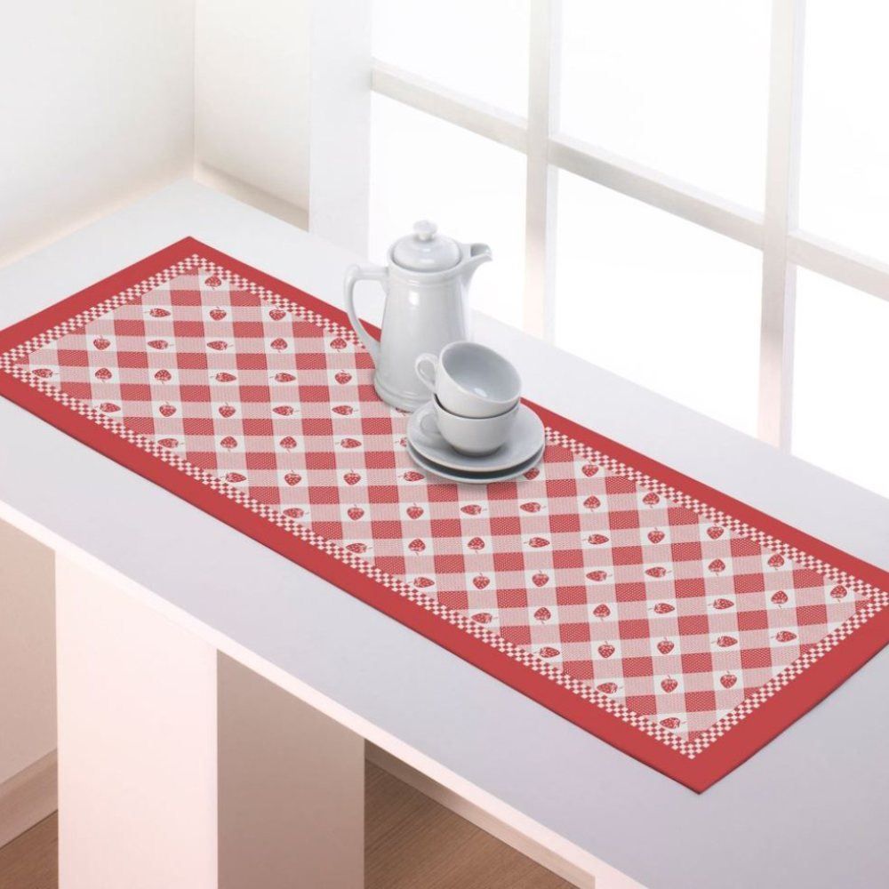 Trilho De Mesa  Athenas 45Cm X 1,20M Döhler - Morango