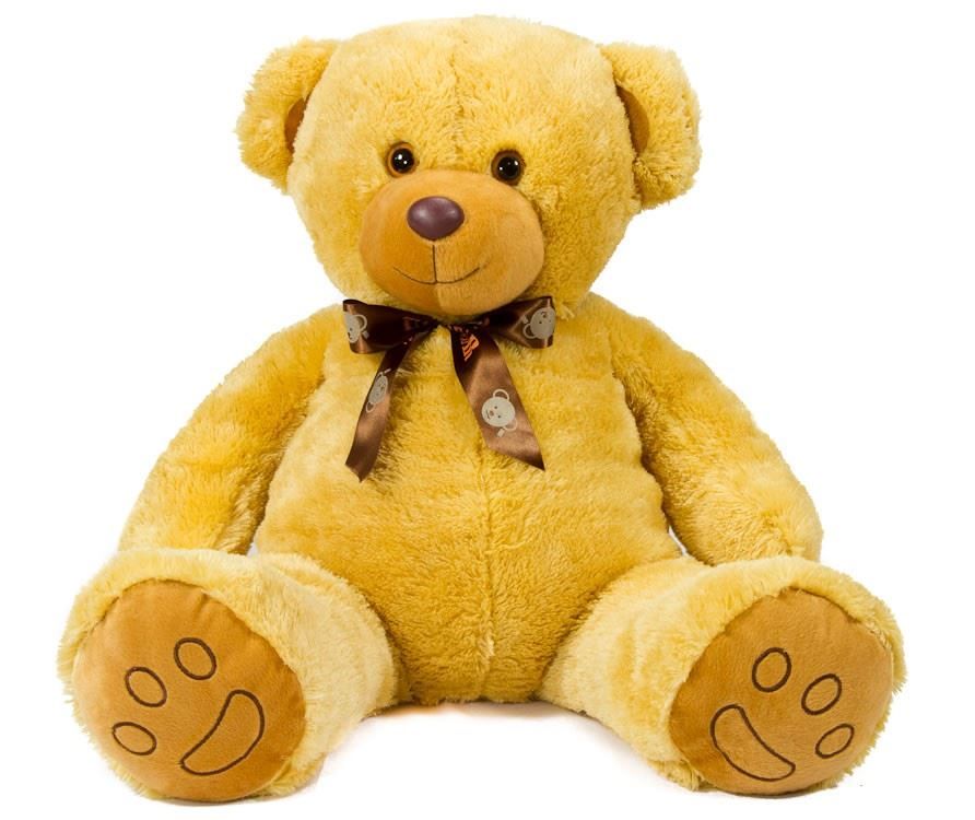 Pelúcia Urso Charmoso 75Cm Bichinhos Carinho - Bege