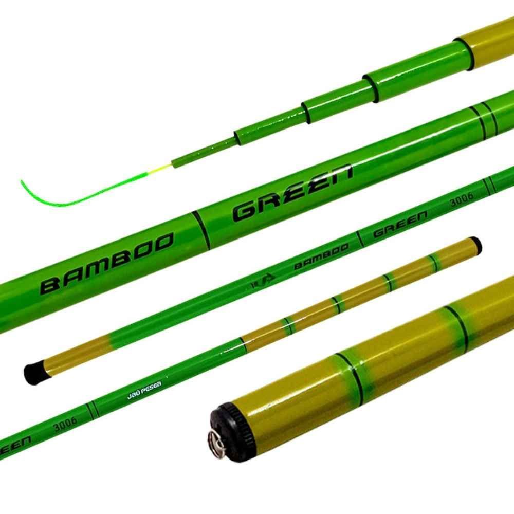 Vara de Pesca Telescópica Bamboo Verde Jaú Pesca - JP99006