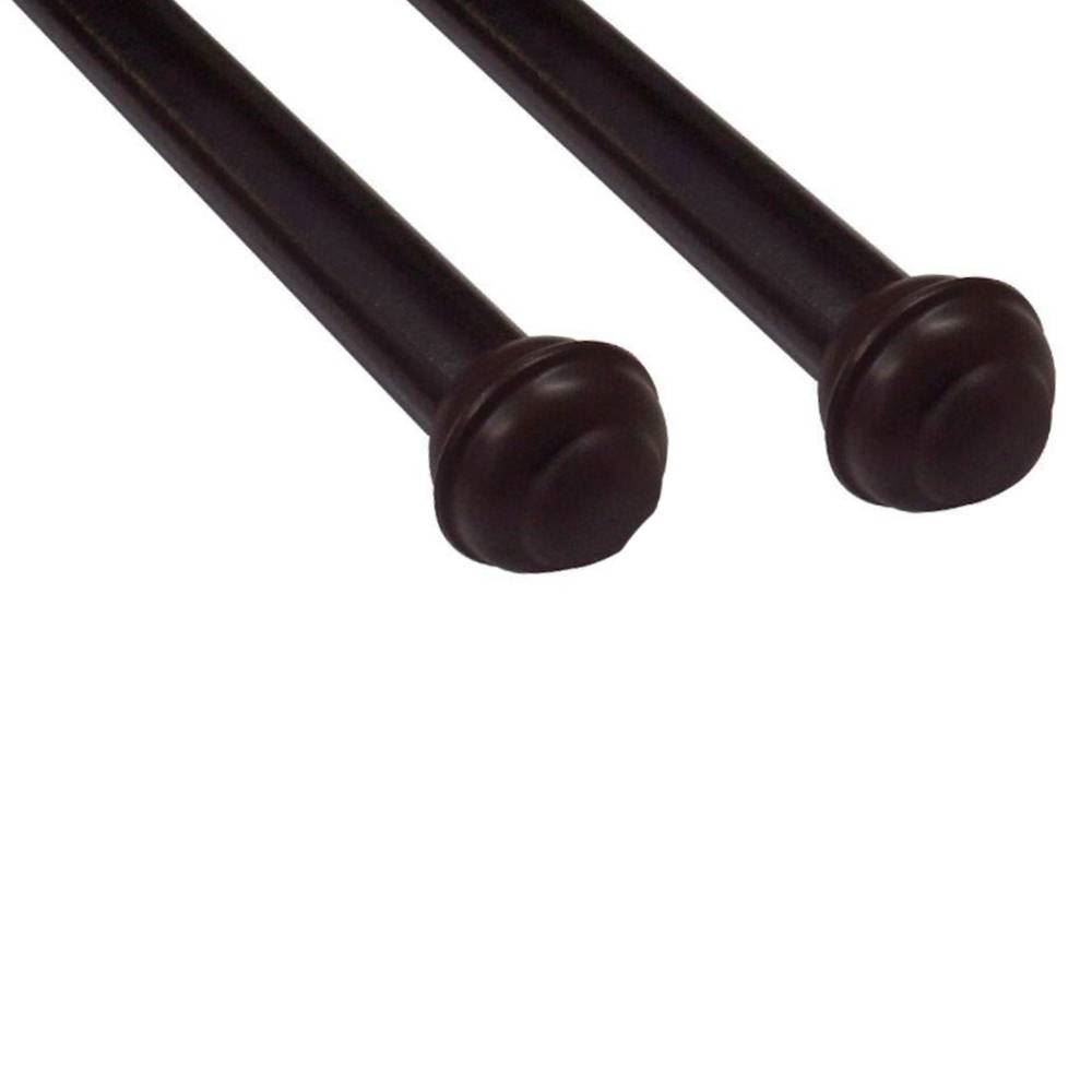 Varão de Cortina Grosso Duplo 2,50 m Fosco Havan Casa - Imbuia Fosco