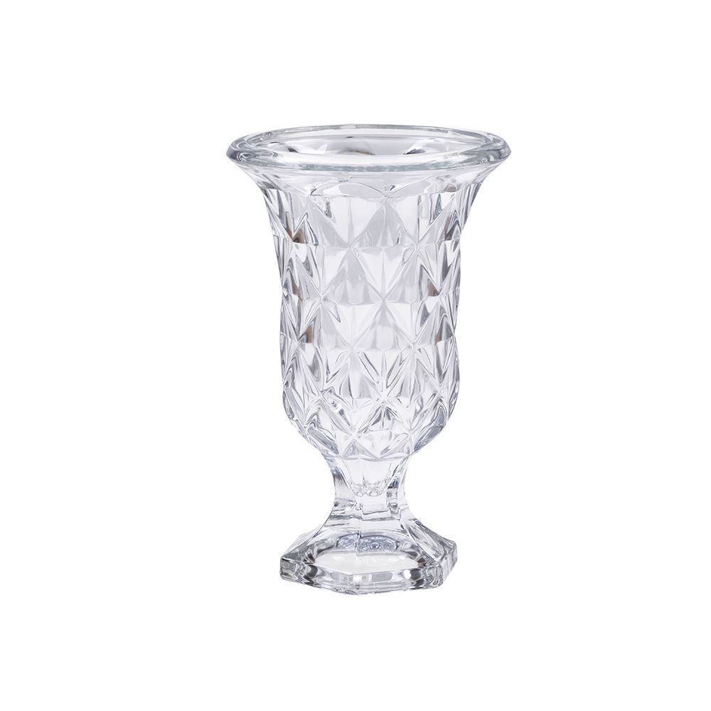 Vaso Com Pé Diamond 15X14cm Lyor - Vidro