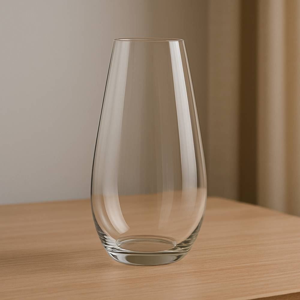 Vaso De Cristal Bohemia 24,5 Cm - Transparente