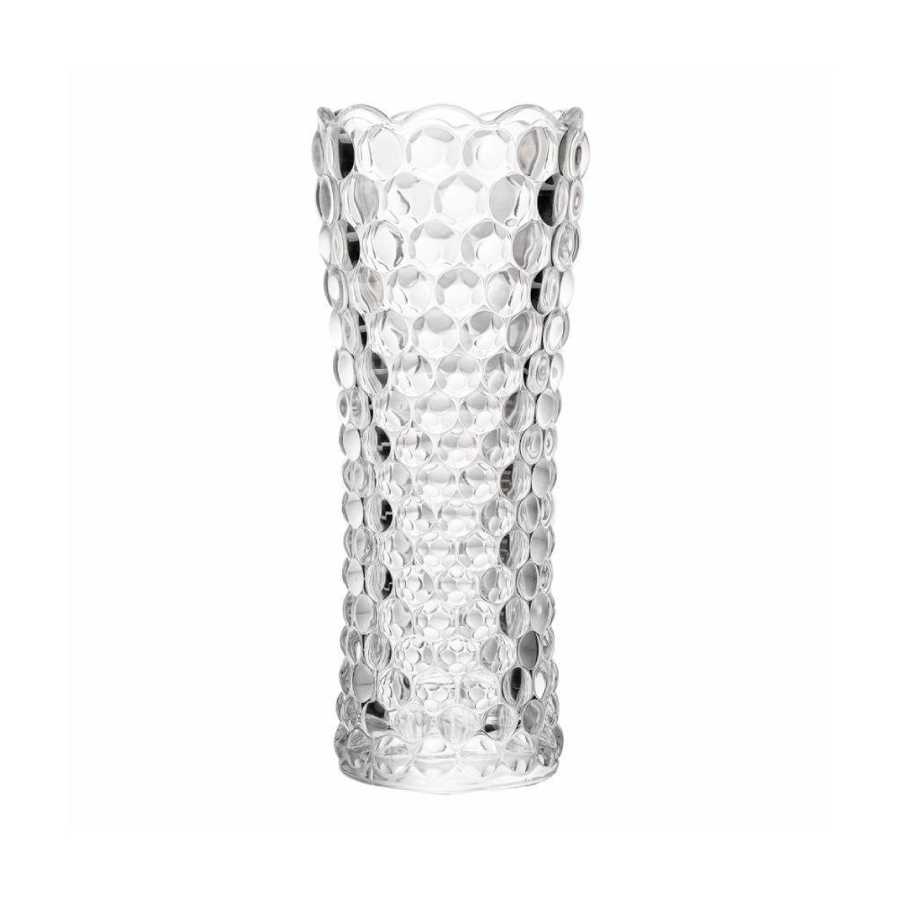Vaso De Vidro Bubble Lyor 18 Cm - Transparente