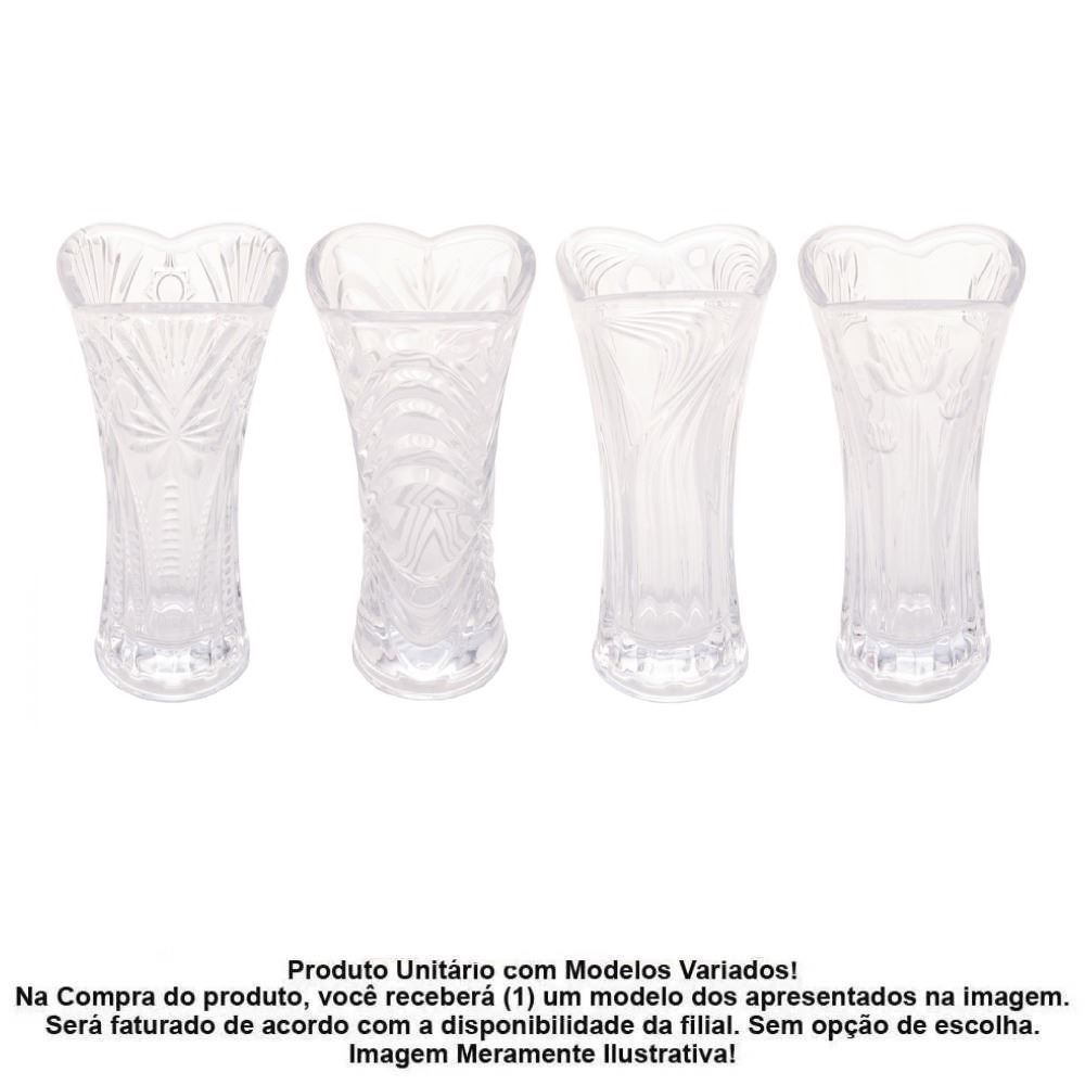 Vaso De Vidro Tulipa Lyor 18 Cm - Sortido