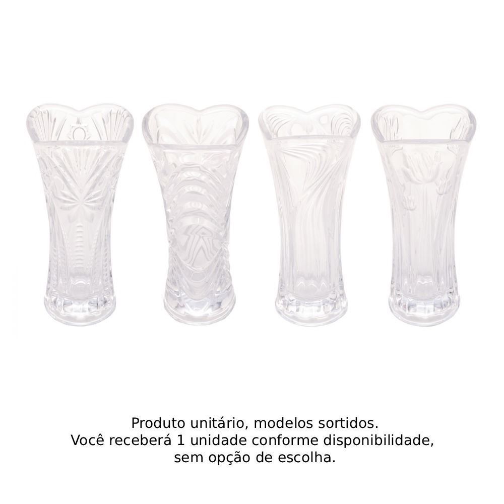 Vaso de Vidro Tulipa Lyor 18 cm - Sortido