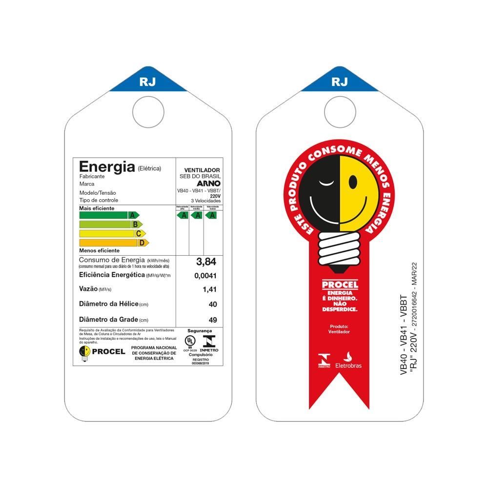 Ventilador Arno Xtreme Force Breeze 40cm VB40