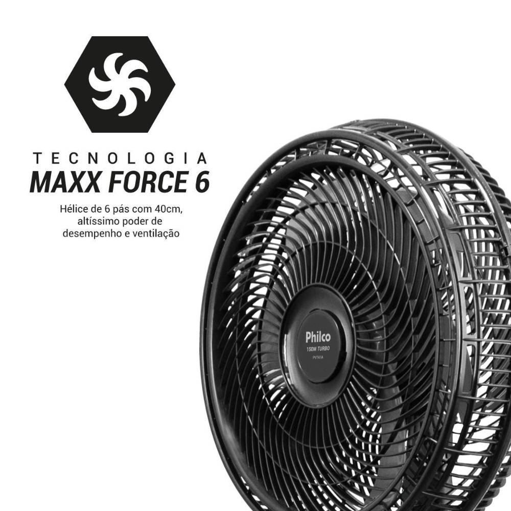 Ventilador Philco Tecnologia Maxx Force 40cm PVT41A